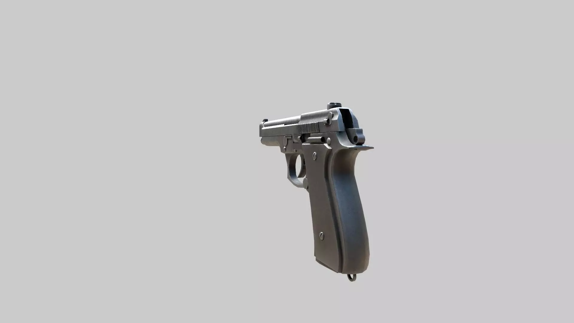 Stylish gun bullet Animation 3D model_1