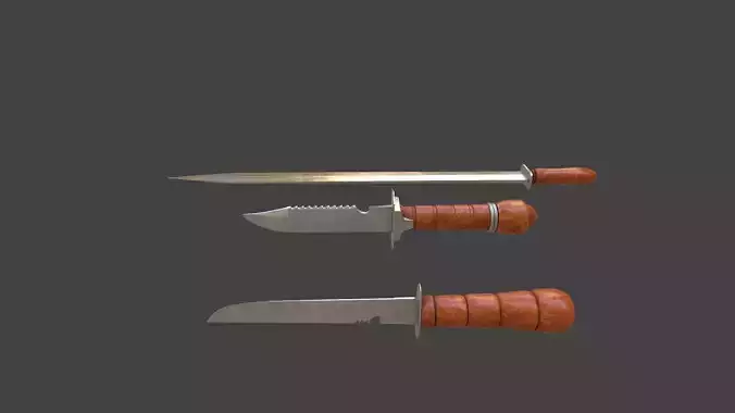 india knife 3D model