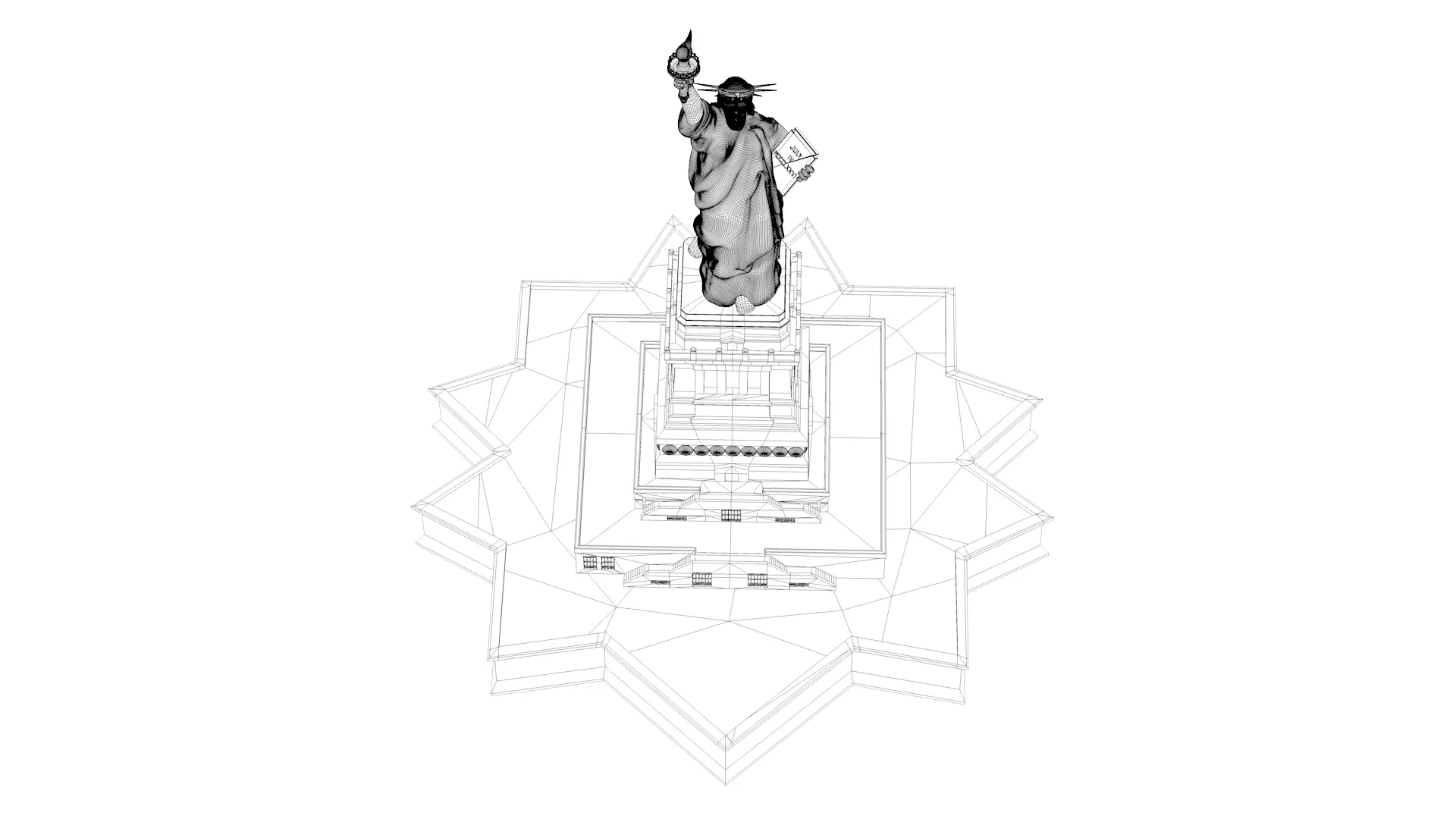 Statue of Liberty 3D model_7