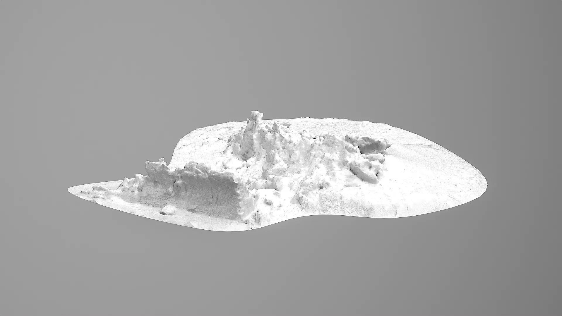 Realistic Snow Pile- Variation 2 Low-poly 3D model_2