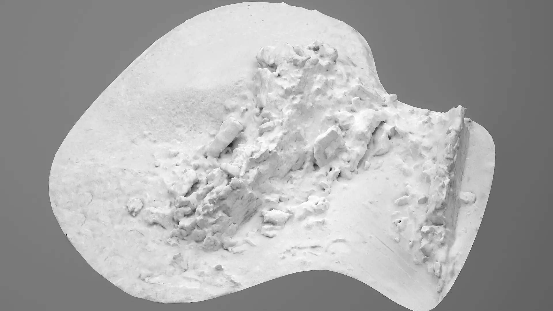 Realistic Snow Pile- Variation 2 Low-poly 3D model_5