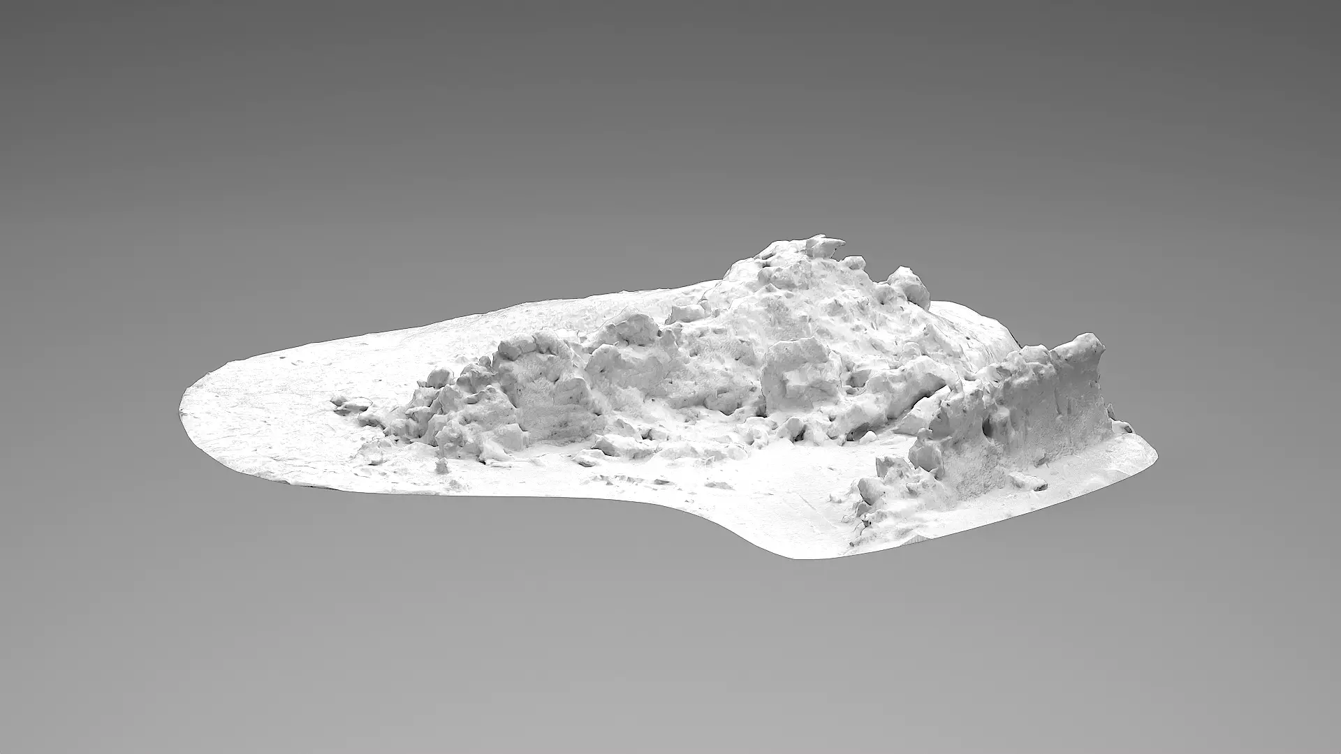 Realistic Snow Pile- Variation 2 Low-poly 3D model_1