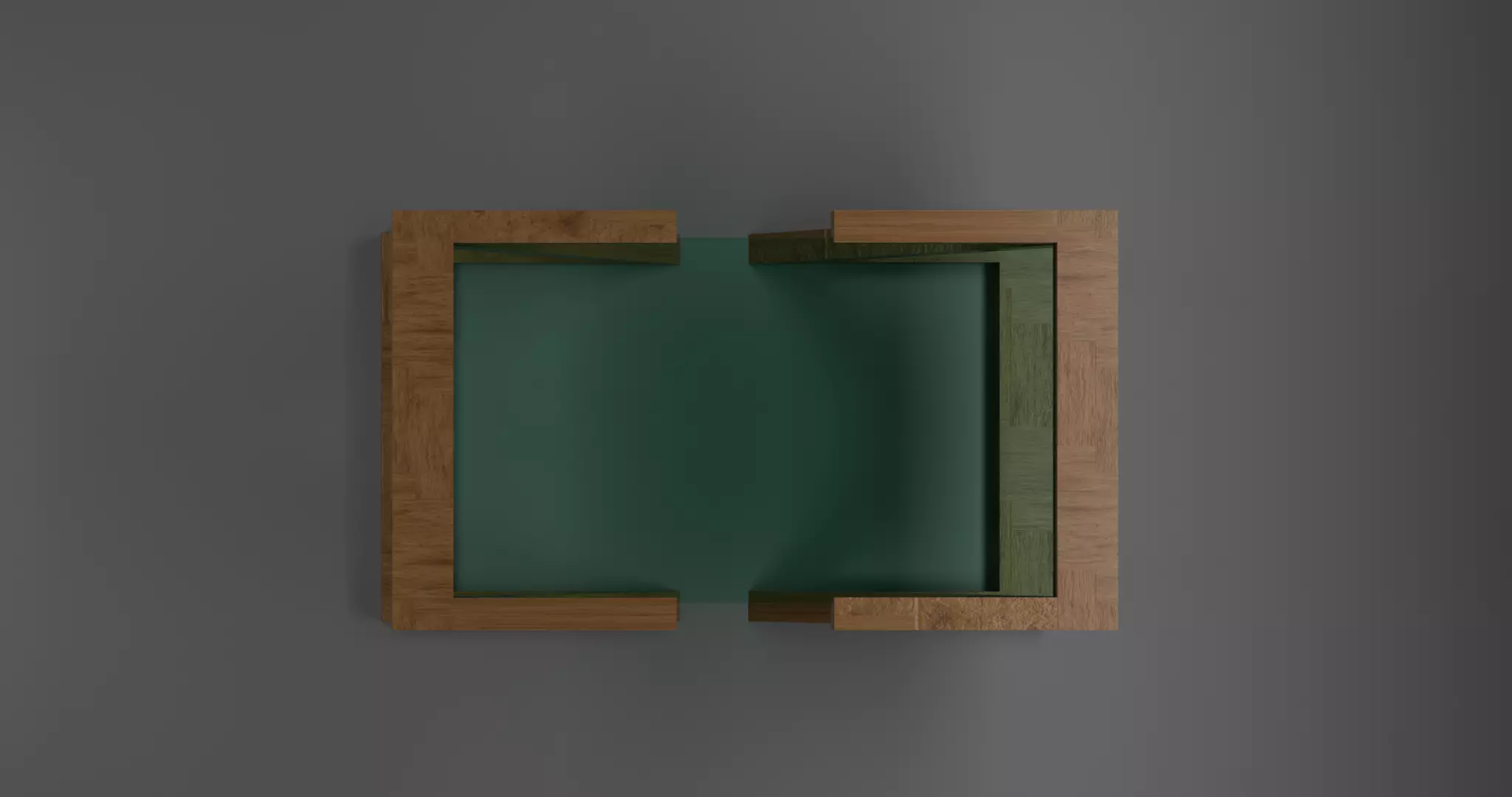 Low-Poly Modern Wooden Table with Glass Top-Table Design 02 Low-poly 3D model_4