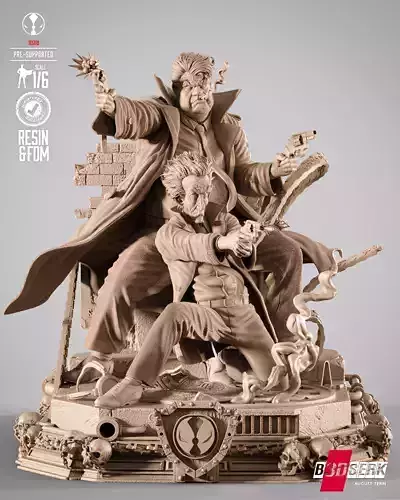 B3DSERK Sam and Twitch Sculpture  3D print model