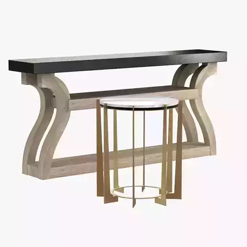 Leonard Regency Antique Brass Metal Drum White Quartz Side Table