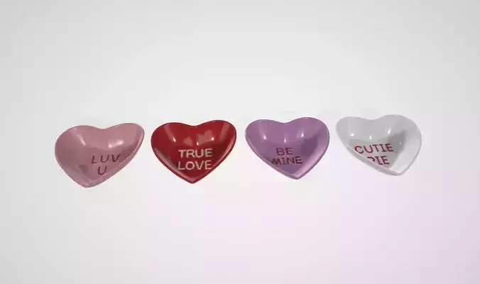 FoldTier 4 Pcs Valentines Day Conservation Heart Bowls 