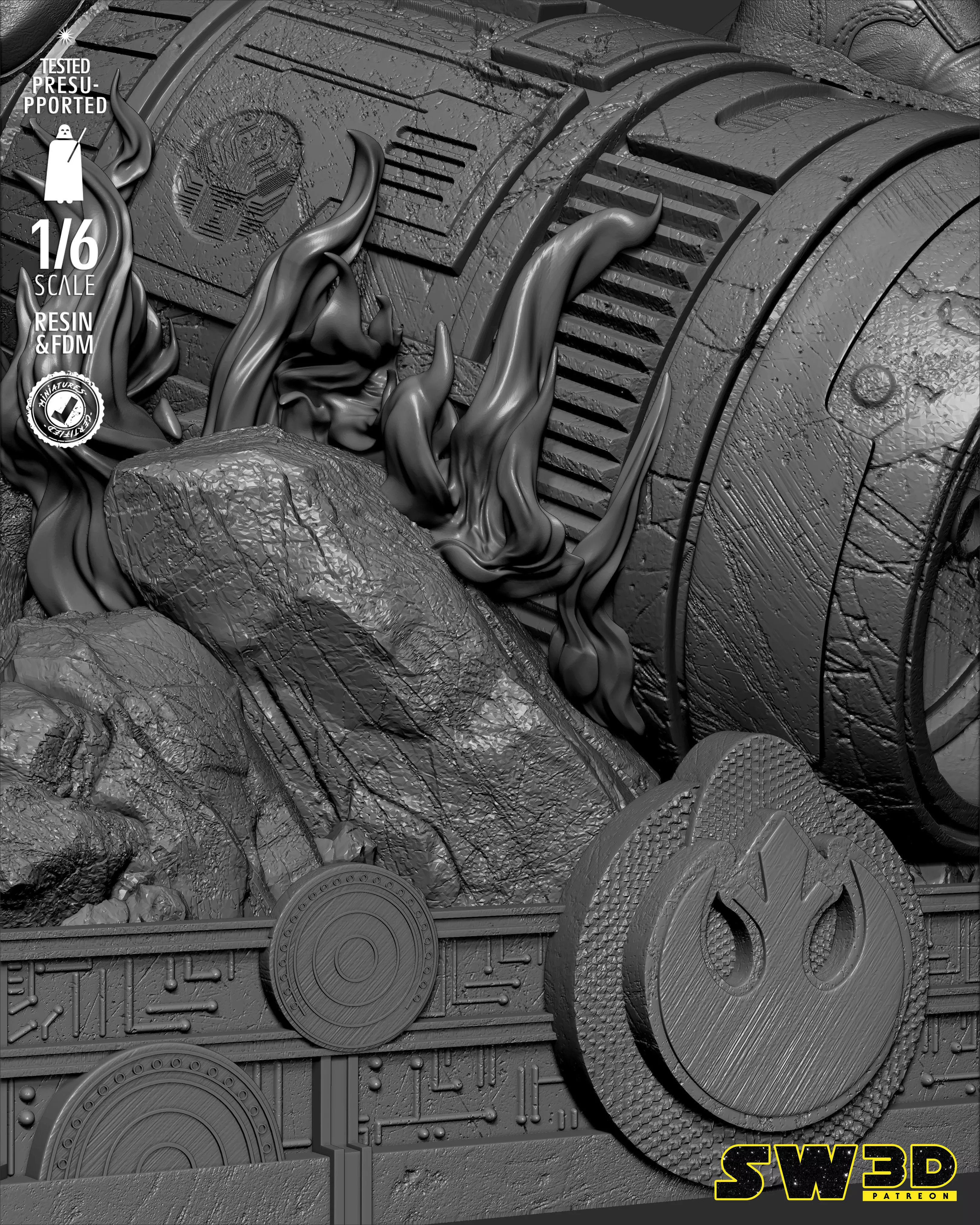 STAR WARS Jyn Erso Sculpture 3D print model_50