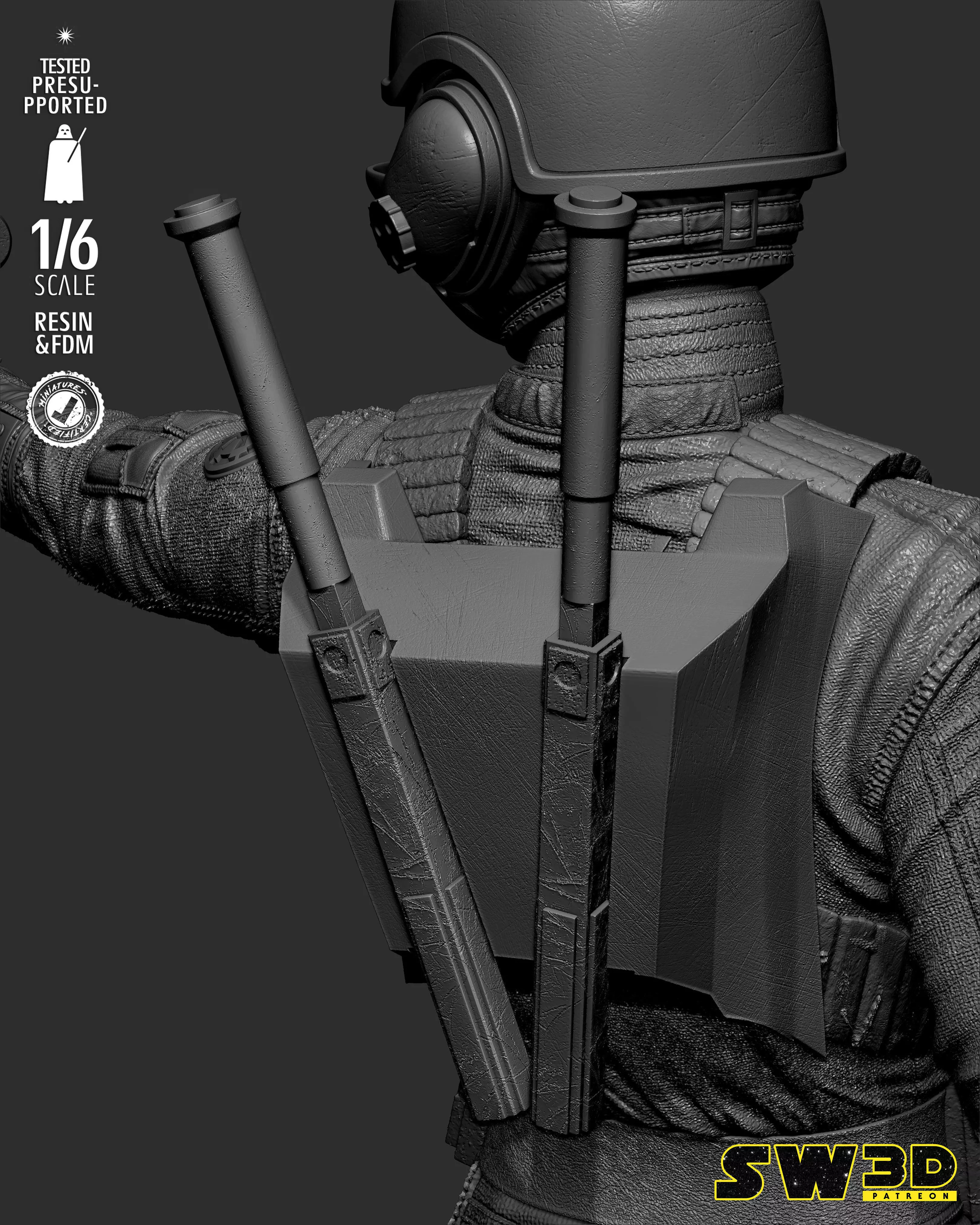 STAR WARS Jyn Erso Sculpture 3D print model_32