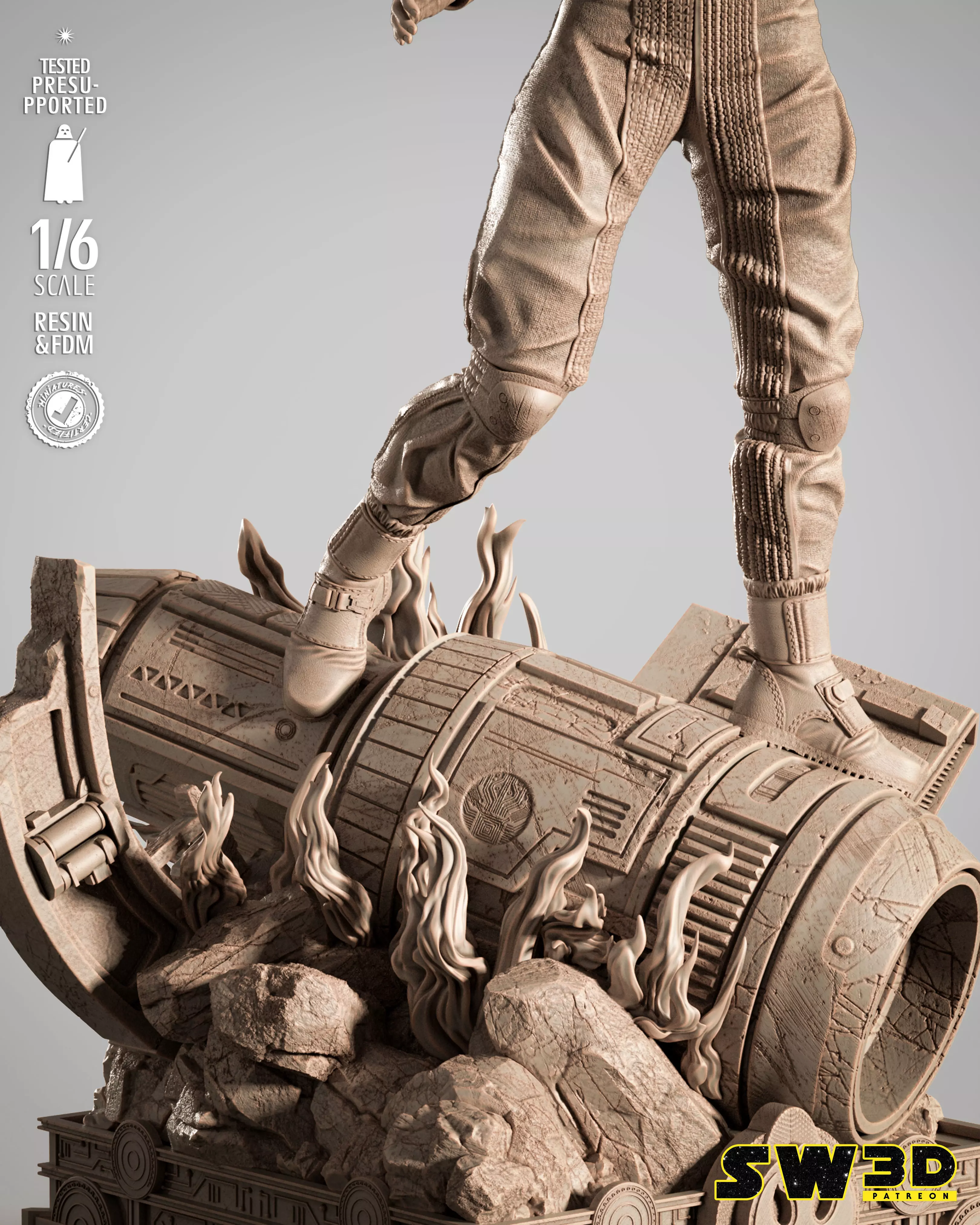 STAR WARS Jyn Erso Sculpture 3D print model_3