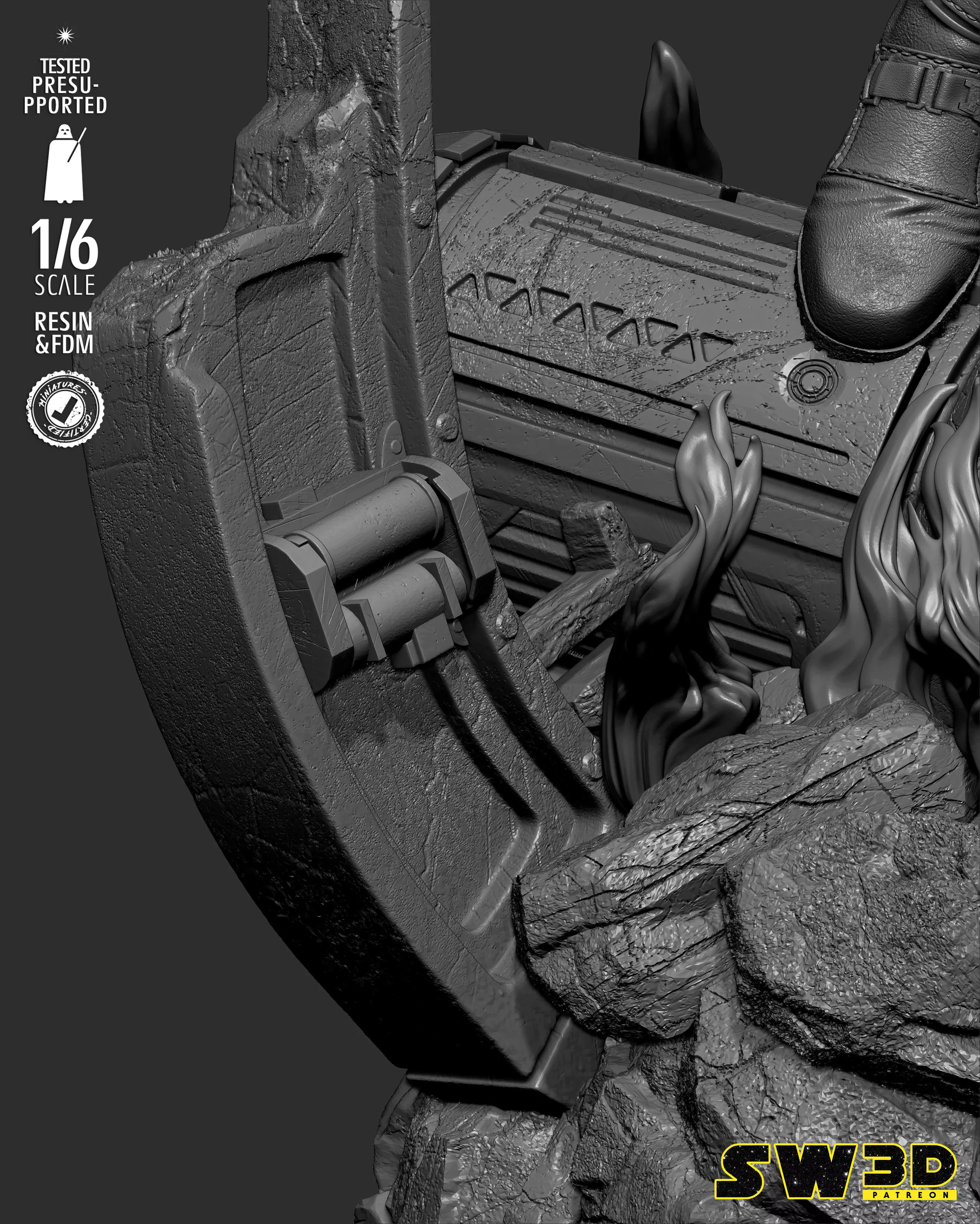 STAR WARS Jyn Erso Sculpture 3D print model_53