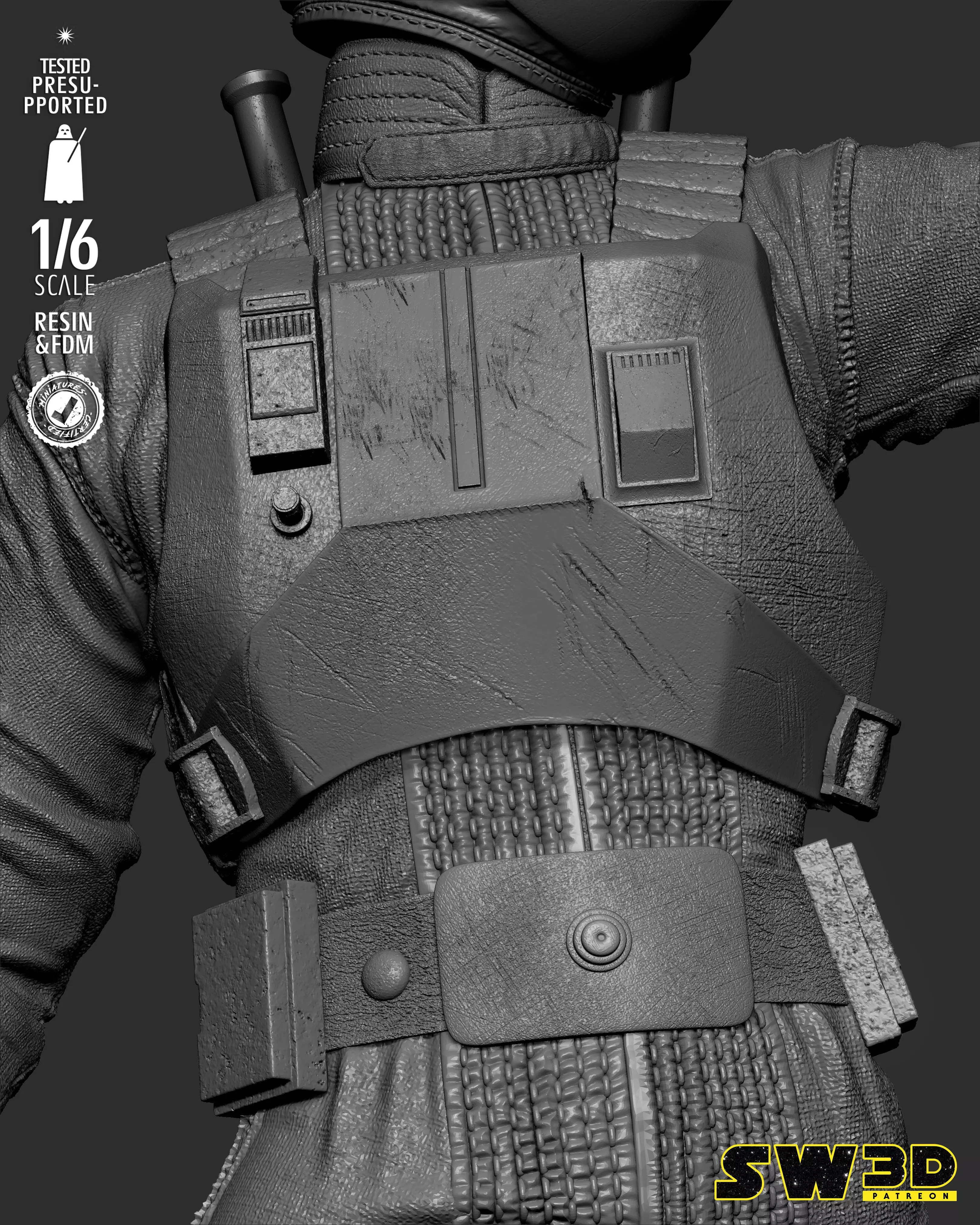 STAR WARS Jyn Erso Sculpture 3D print model_41