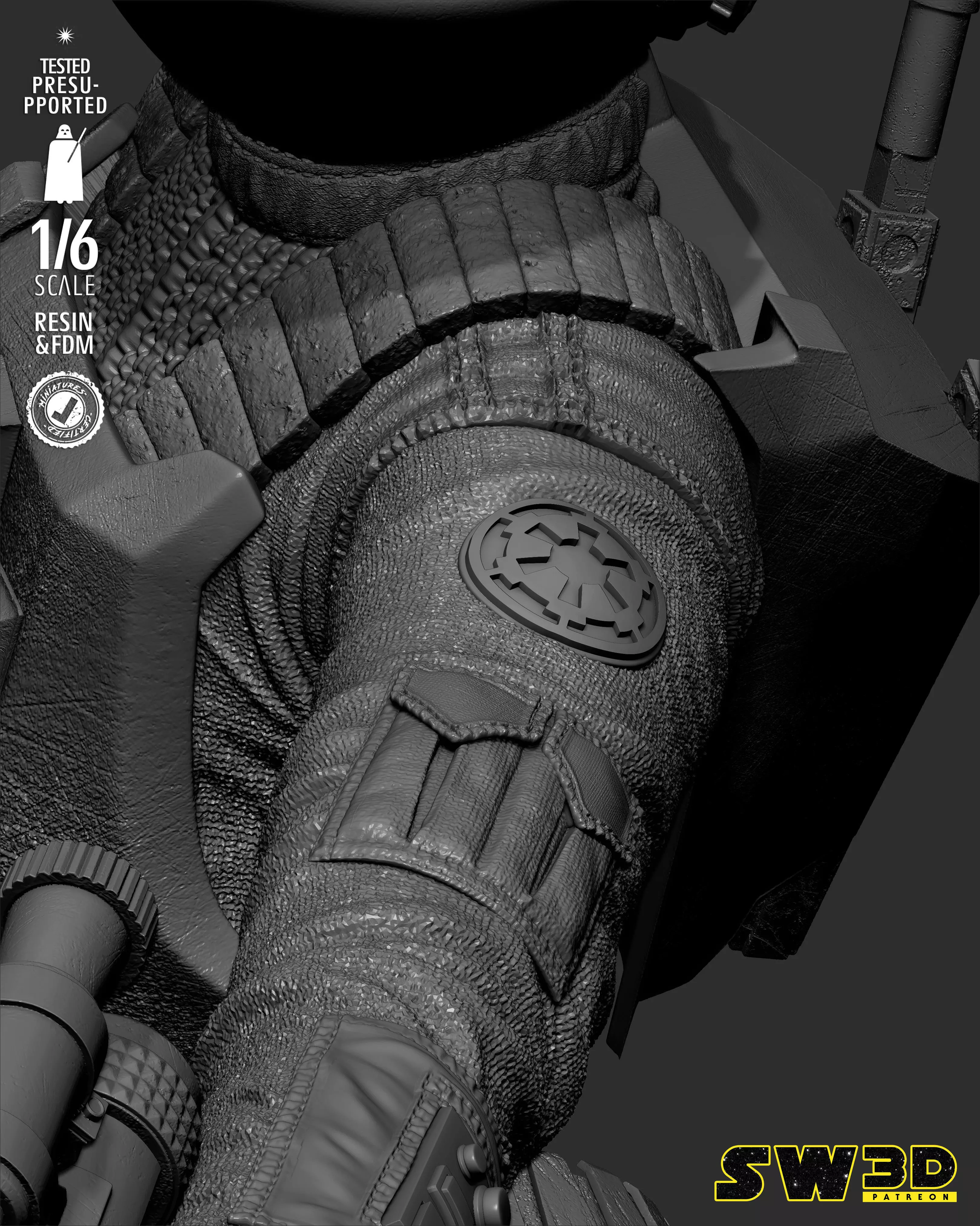 STAR WARS Jyn Erso Sculpture 3D print model_40