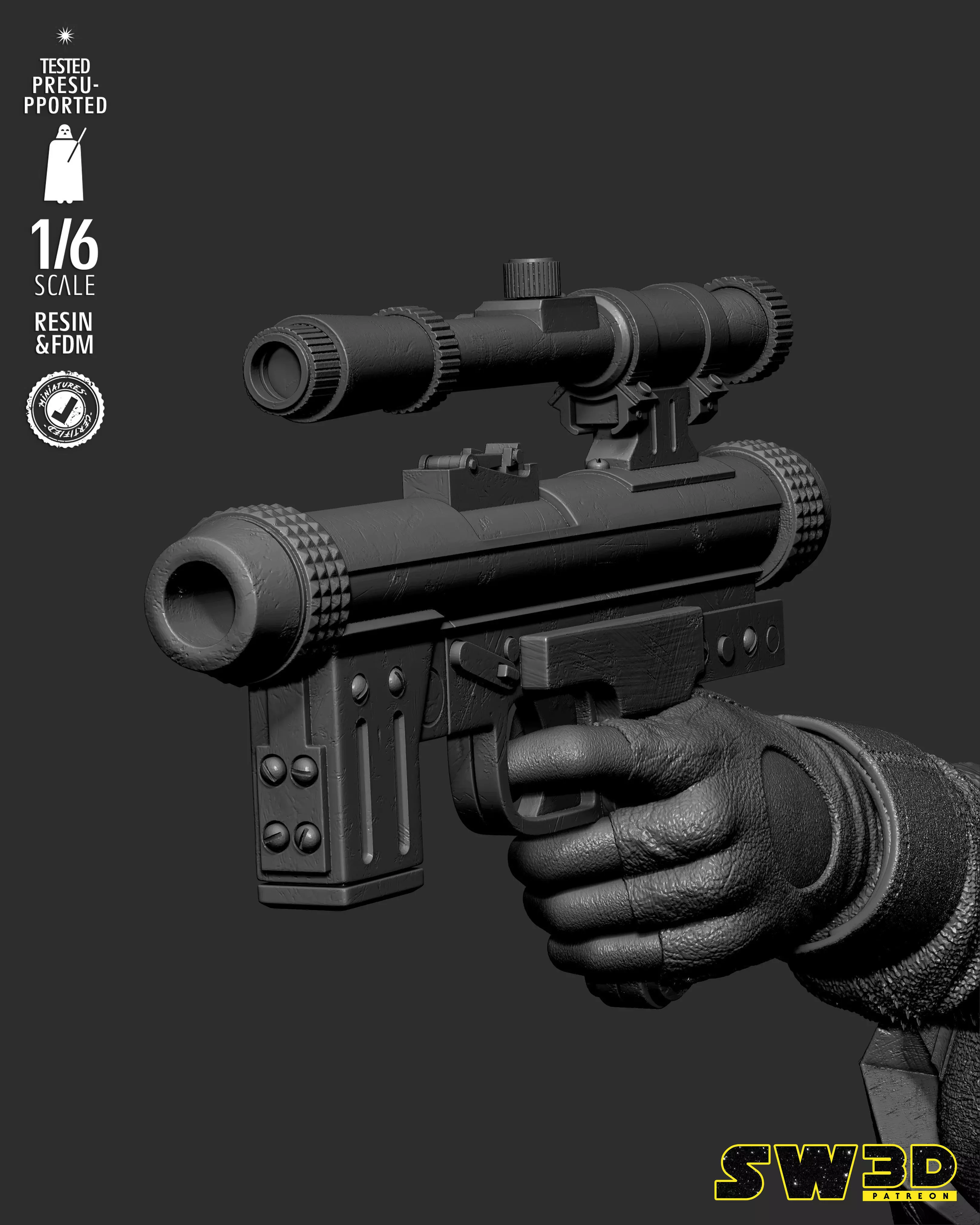 STAR WARS Jyn Erso Sculpture 3D print model_36