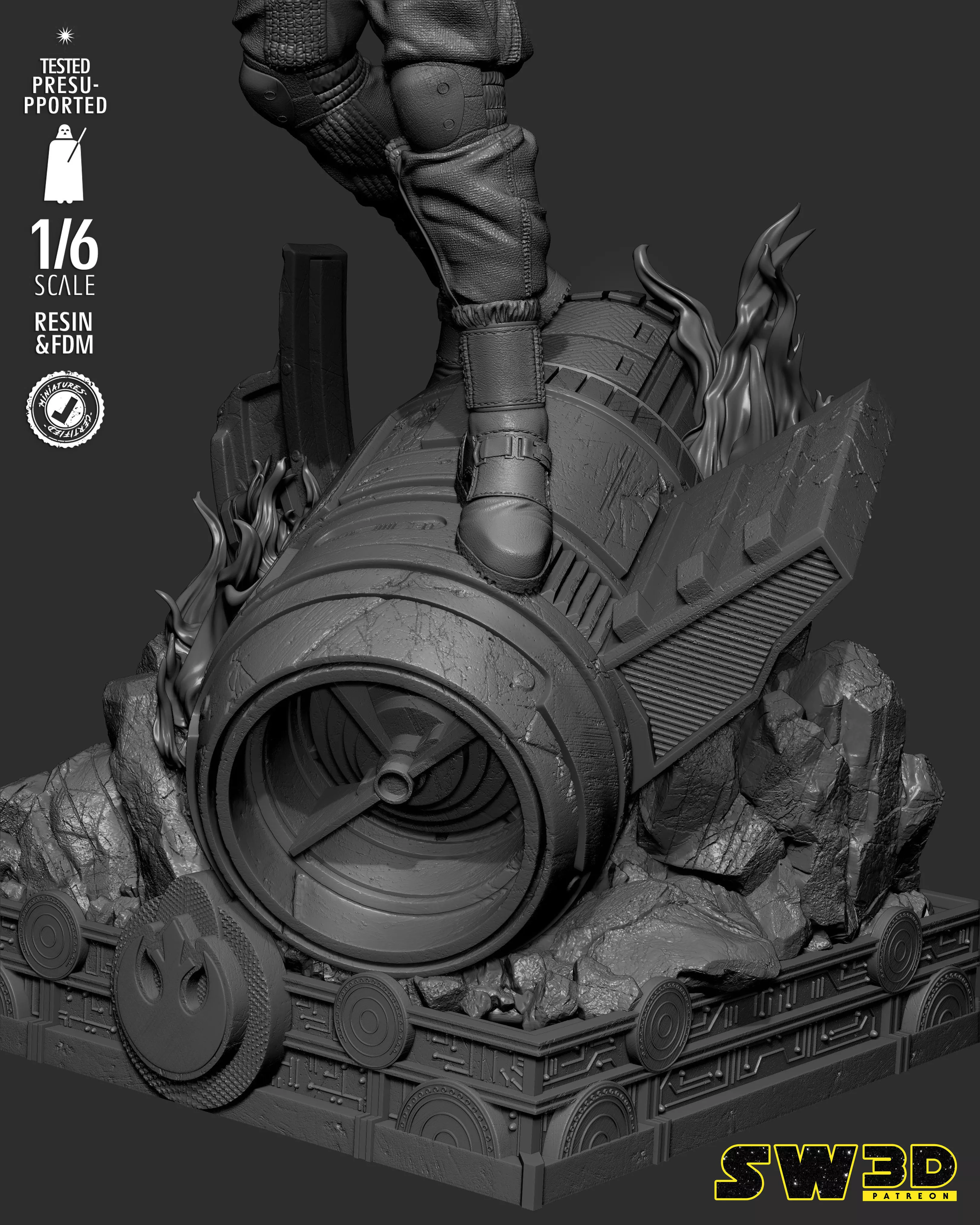 STAR WARS Jyn Erso Sculpture 3D print model_31