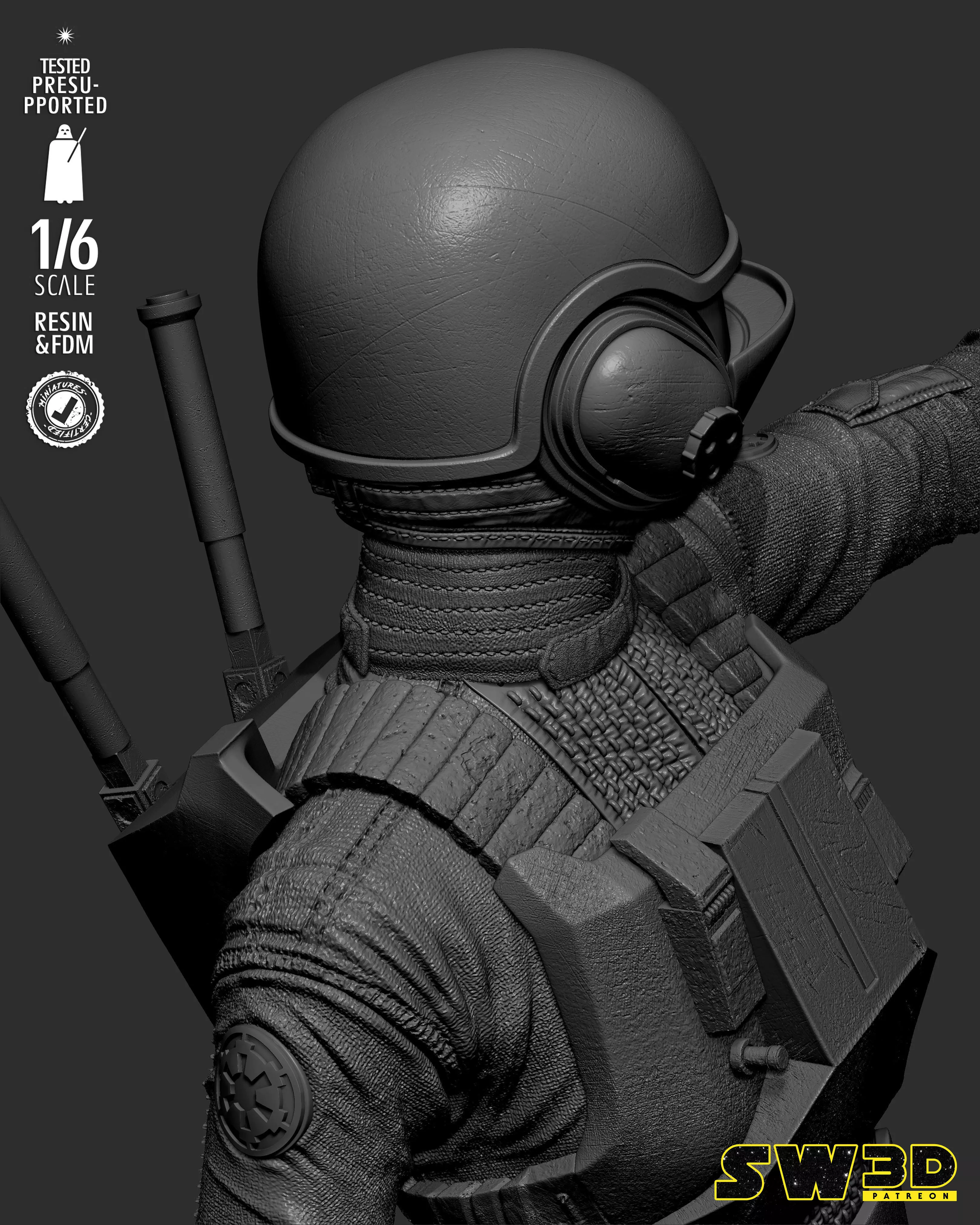 STAR WARS Jyn Erso Sculpture 3D print model_24