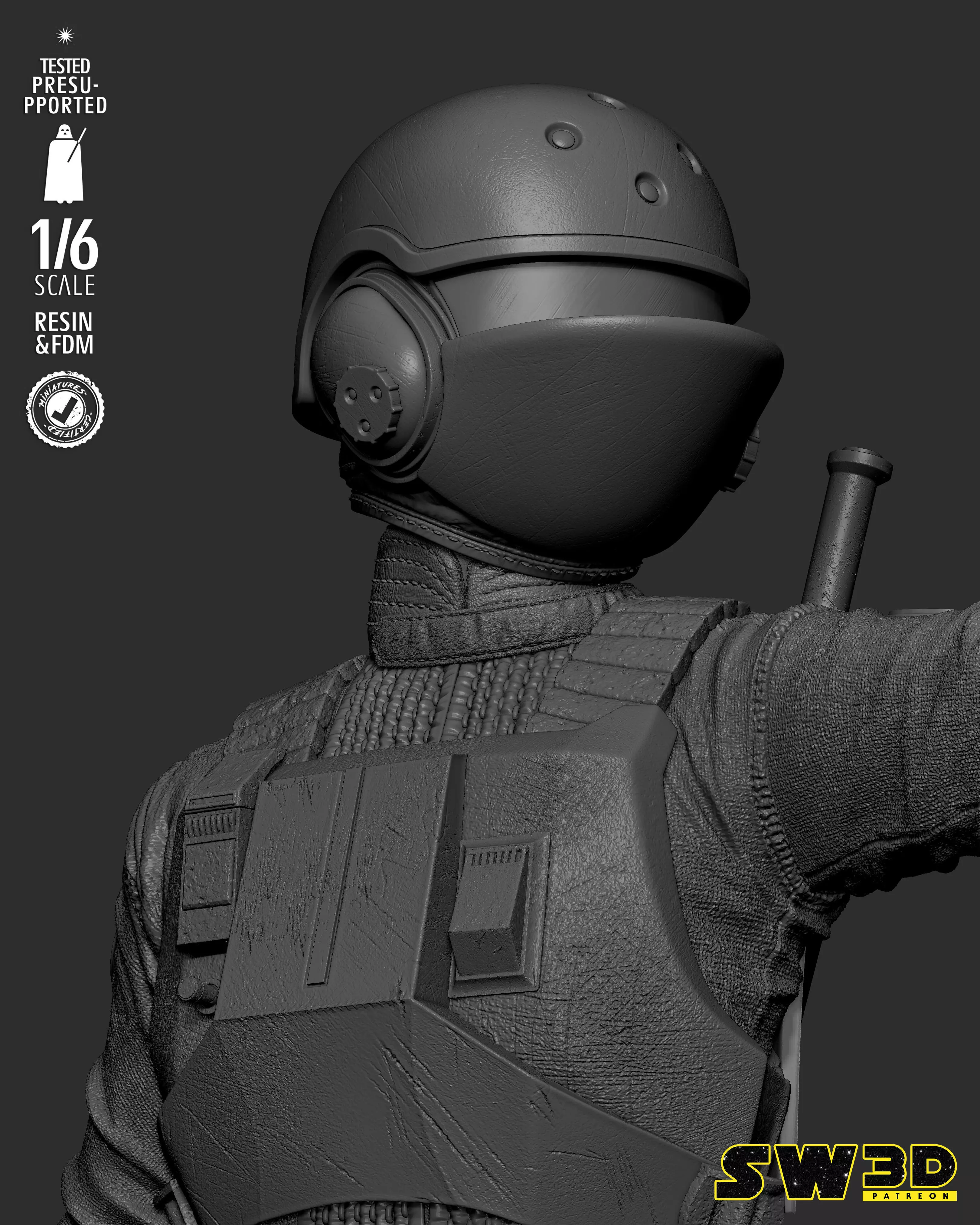 STAR WARS Jyn Erso Sculpture 3D print model_22