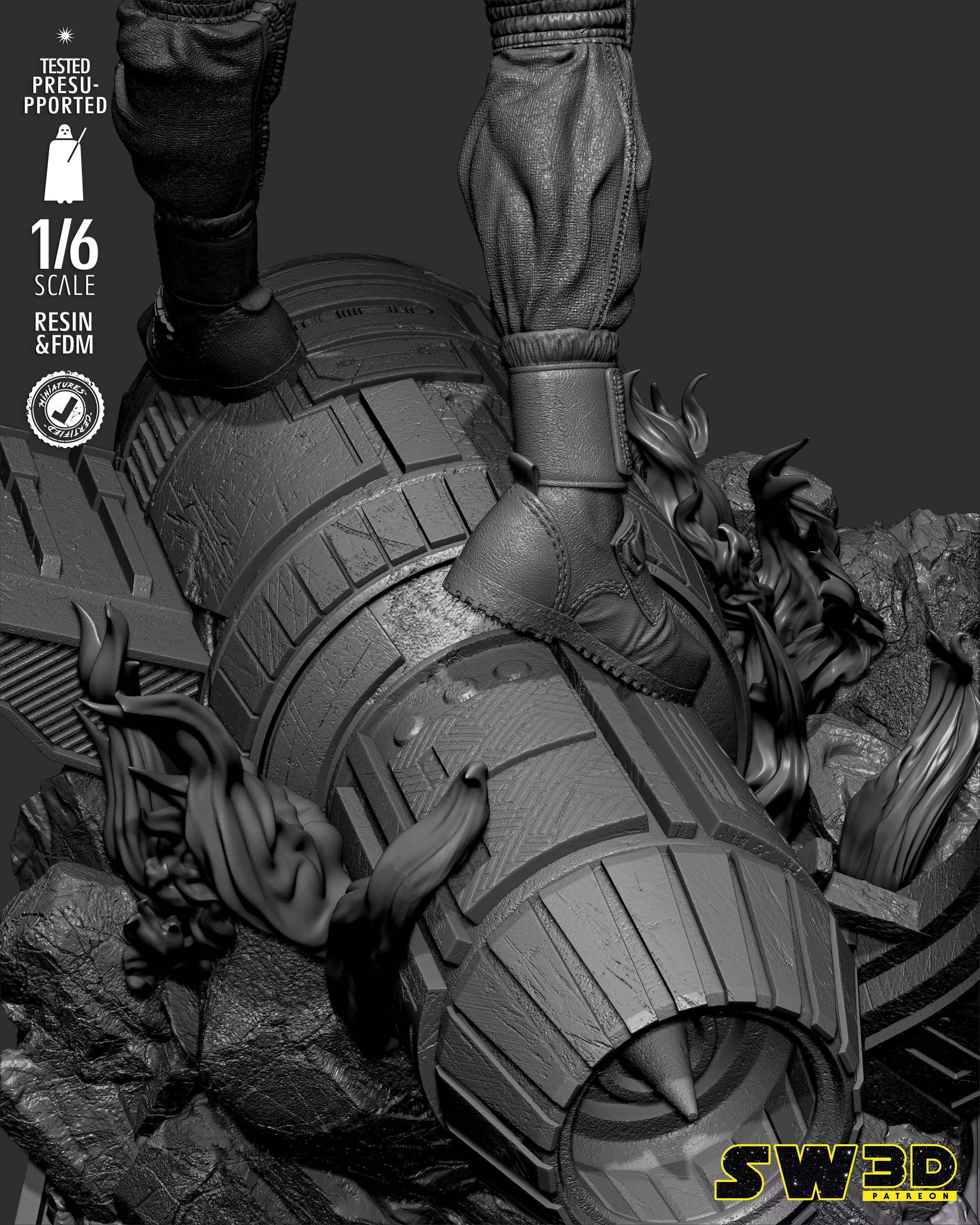 STAR WARS Jyn Erso Sculpture 3D print model_49