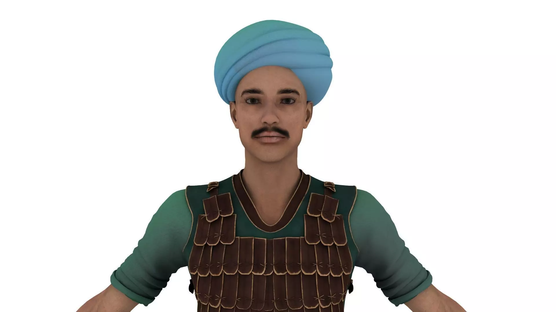 Realistic indian historical soilder 3D model_0
