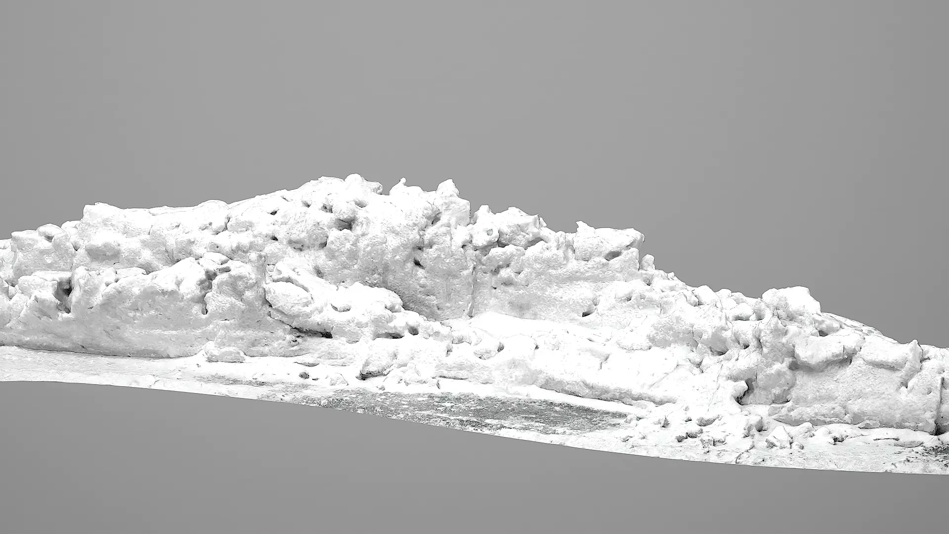 Realistic Snow Pile- Variation 3 Low-poly 3D model_4
