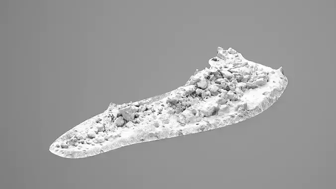 Realistic Snow Pile- Variation 3 Low-poly 3D model