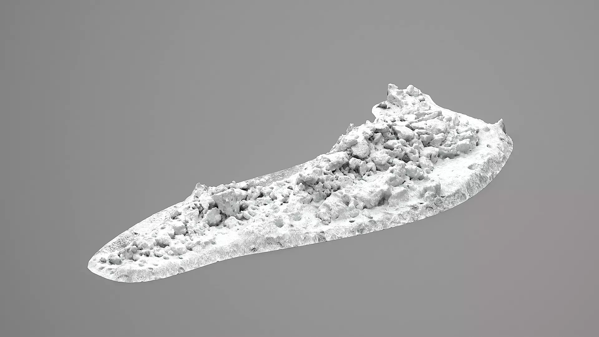 Realistic Snow Pile- Variation 3 Low-poly 3D model_0