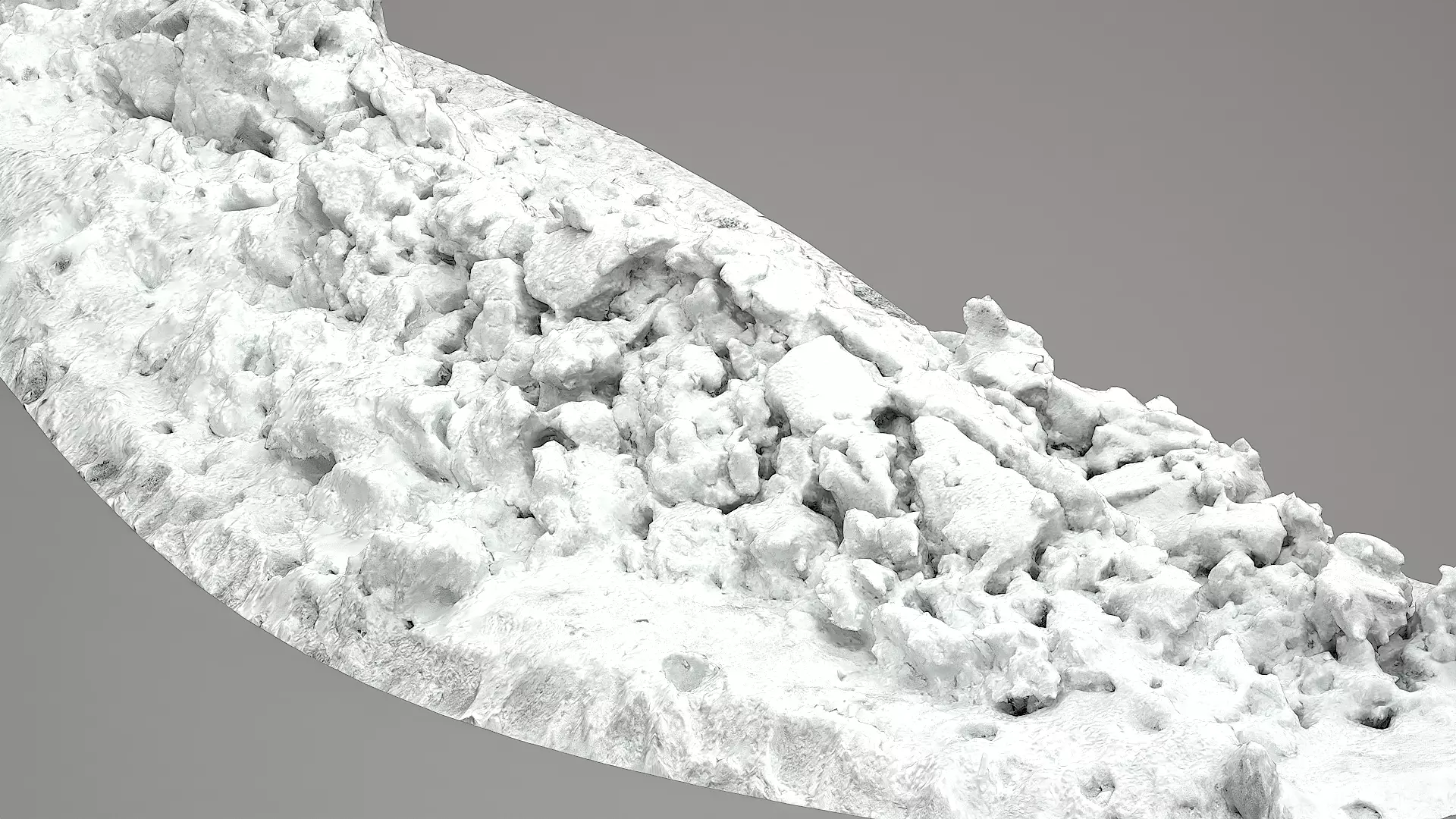 Realistic Snow Pile- Variation 3 Low-poly 3D model_5