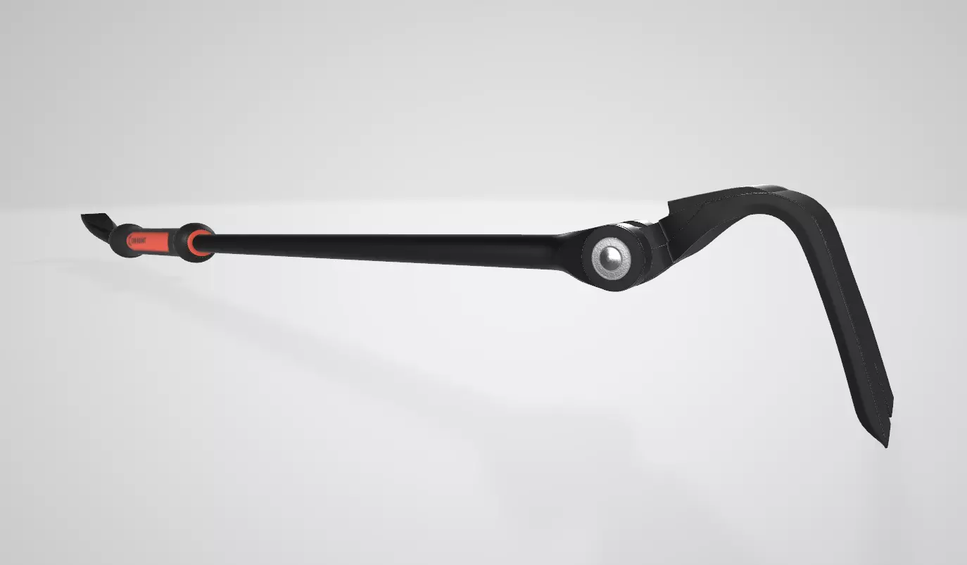 Crescent 30 In Indexing Flat Pry Bar Low-poly 3D model_10