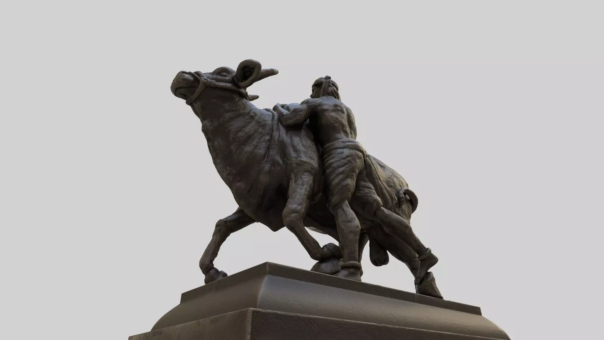 jallikattu sculpture statue 3D model_7