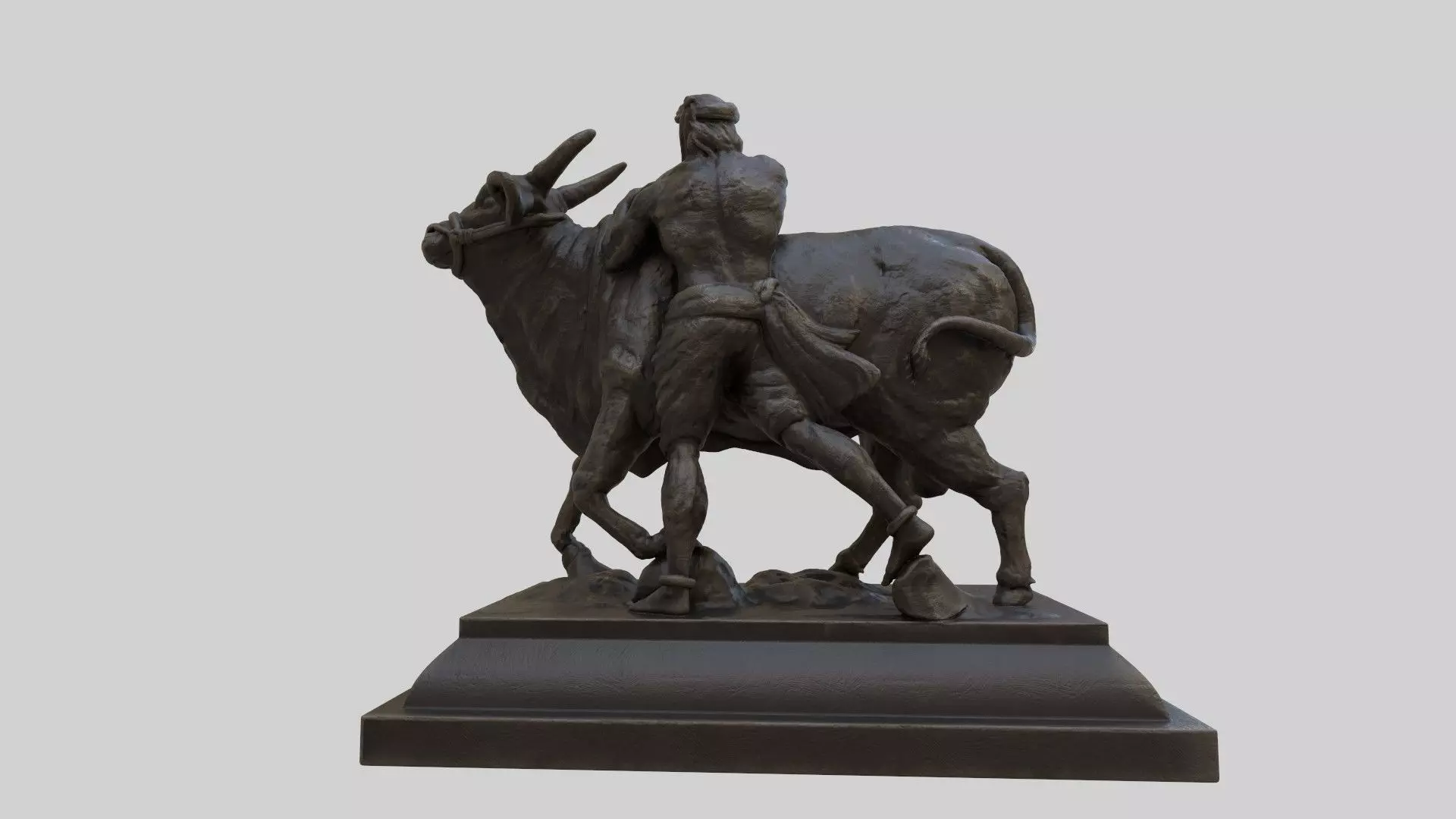 jallikattu sculpture statue 3D model_4