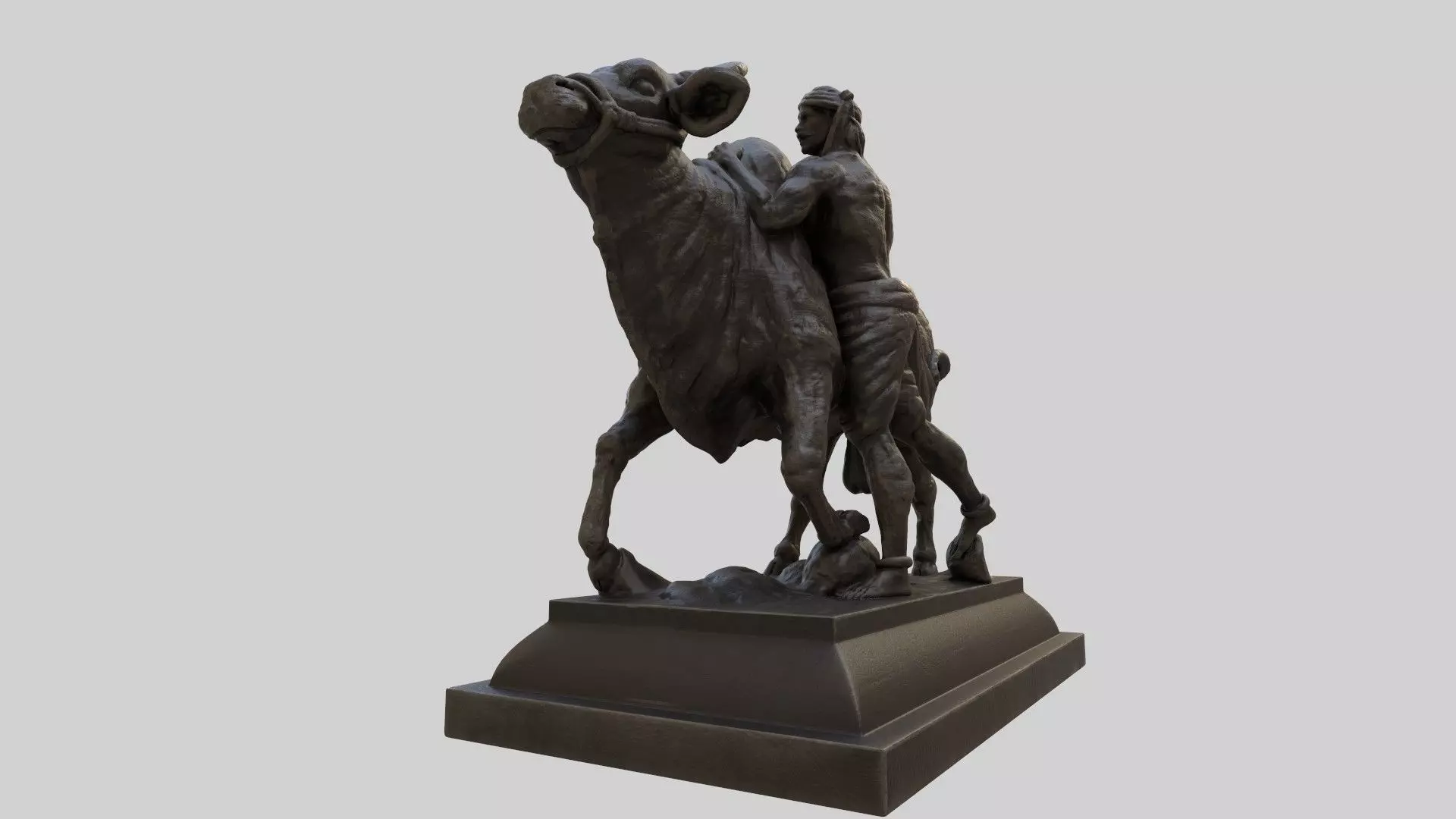 jallikattu sculpture statue 3D model_3