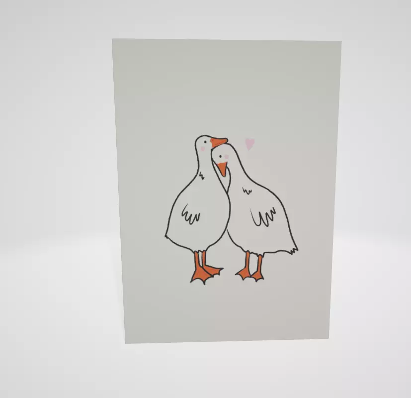 Birthday Card for Boyfriend Anniversary Card for Girlfriend Low-poly 3D model