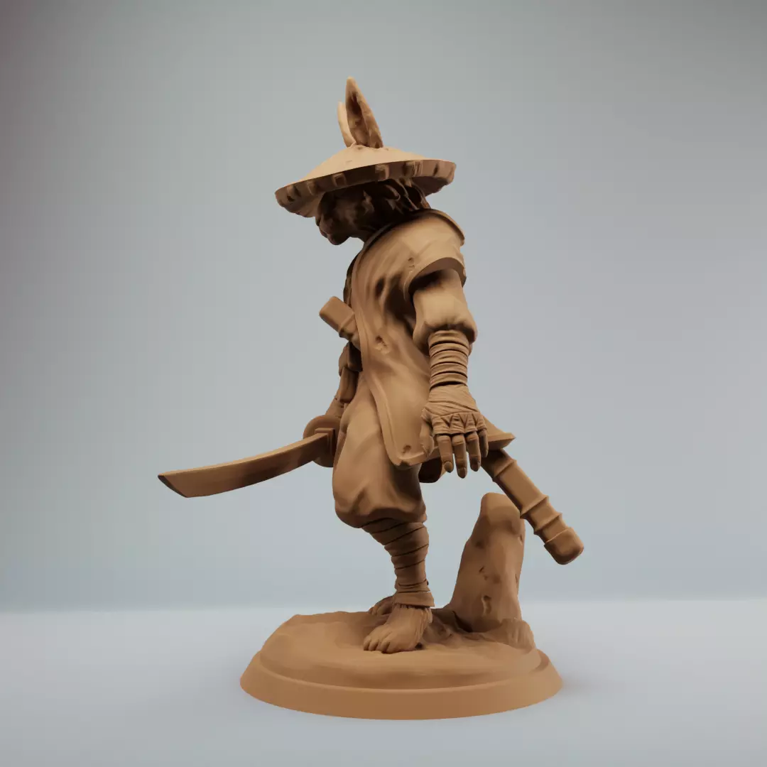 Harengon Samurai Rabbit Folk Samurai 3D print model_2