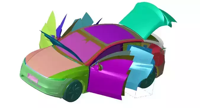 Tesla Model Y RWD 2025 Vehicle 3d scan data 3D model 3D model