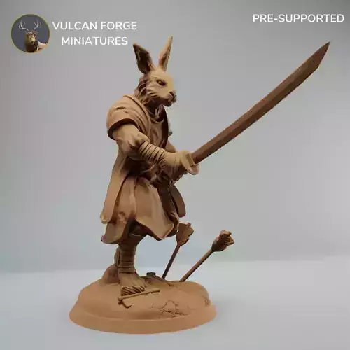 Harengon Rabbit Folk Samurai Harengon with Katana