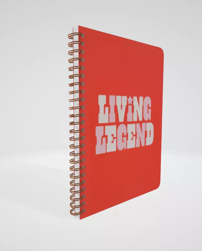 bando Red Rough Draft Mini Spiral Notebook with Saying Low-poly 3D model_11