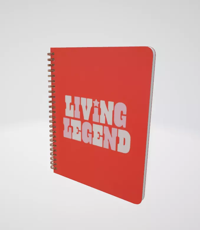 bando Red Rough Draft Mini Spiral Notebook with Saying Low-poly 3D model_4