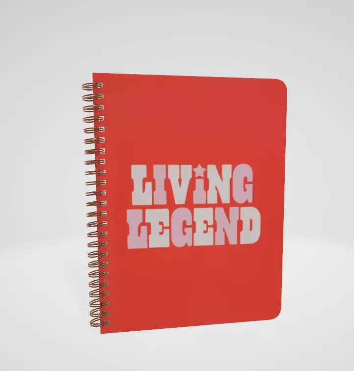 bando Red Rough Draft Mini Spiral Notebook with Saying Low-poly 3D model_0
