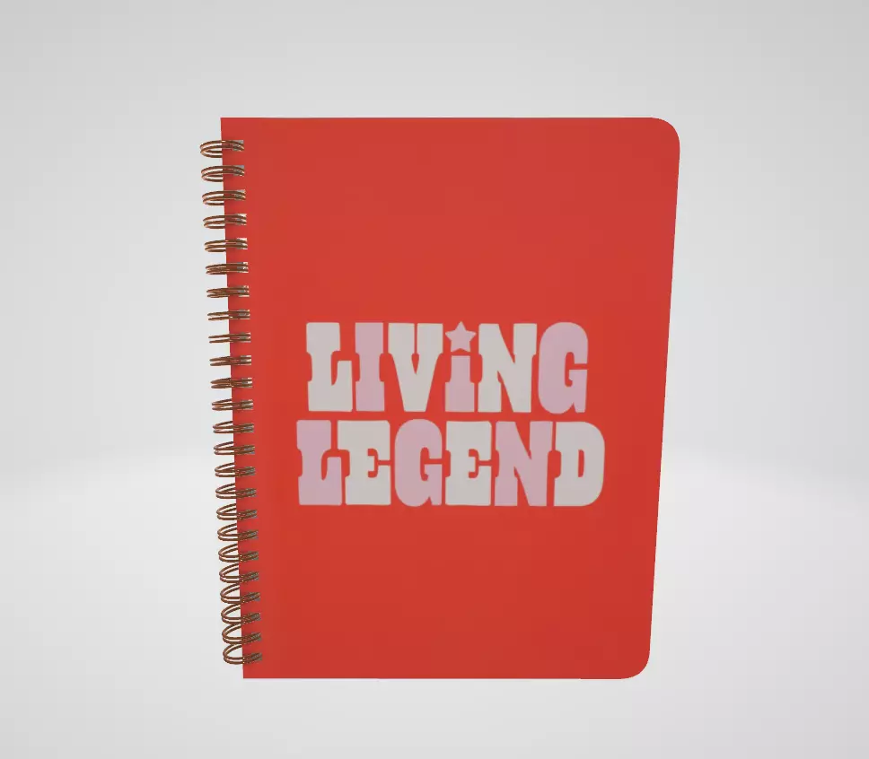 bando Red Rough Draft Mini Spiral Notebook with Saying Low-poly 3D model_3