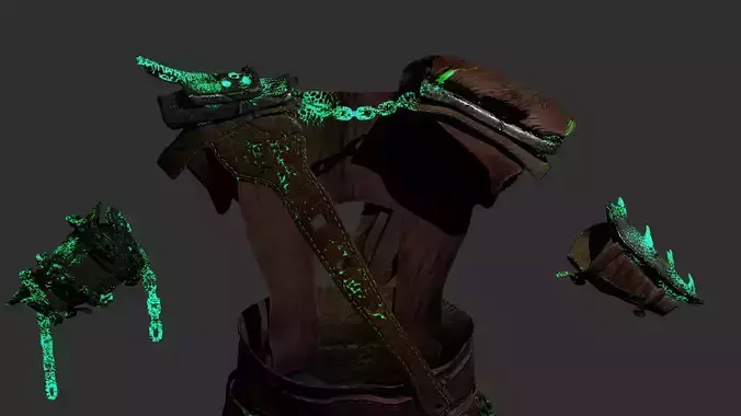 Riftforged Battle Armor Magic Mace Realistic GameReady 3D