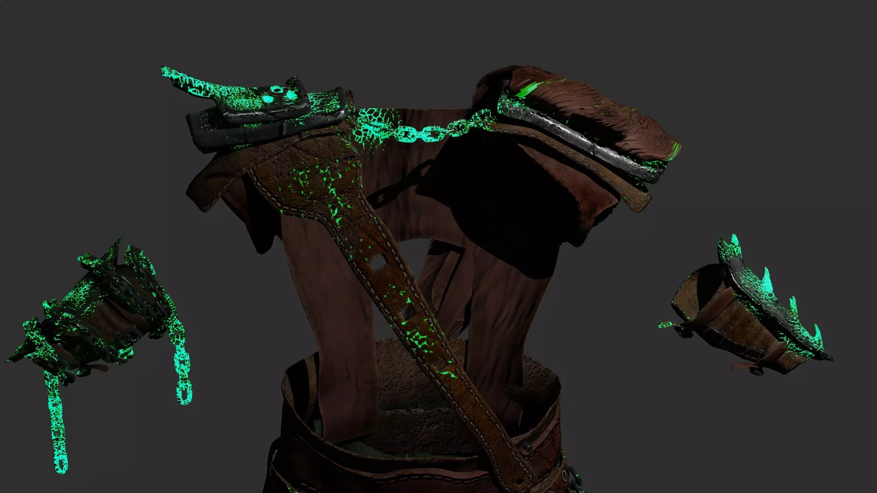 Riftforged Battle Armor Magic Mace Realistic GameReady 3D Low-poly 3D model