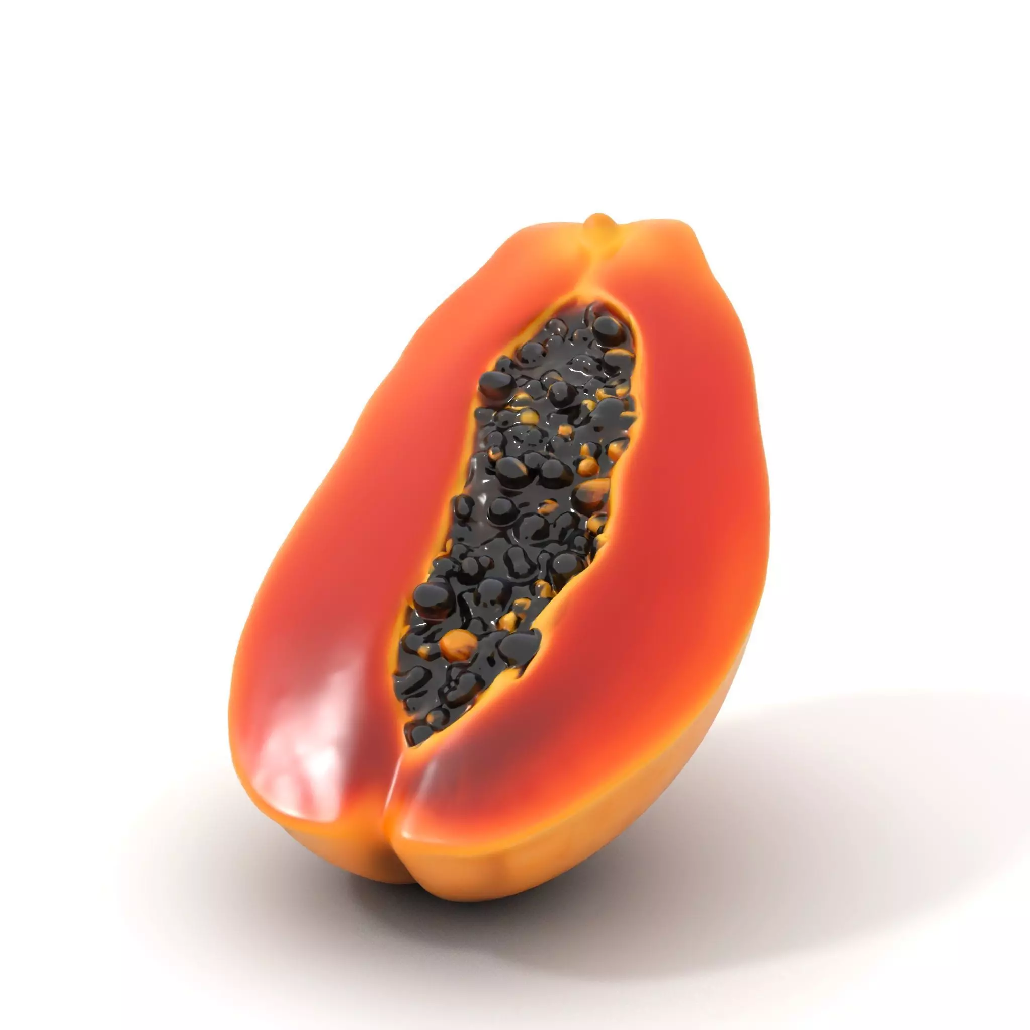 Vibrant Papaya Slice model pack Low-poly 3D model_0