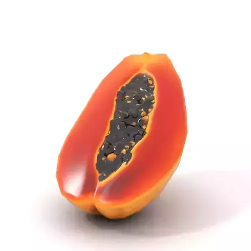 Vibrant Papaya Slice model pack Low-poly 3D model 7