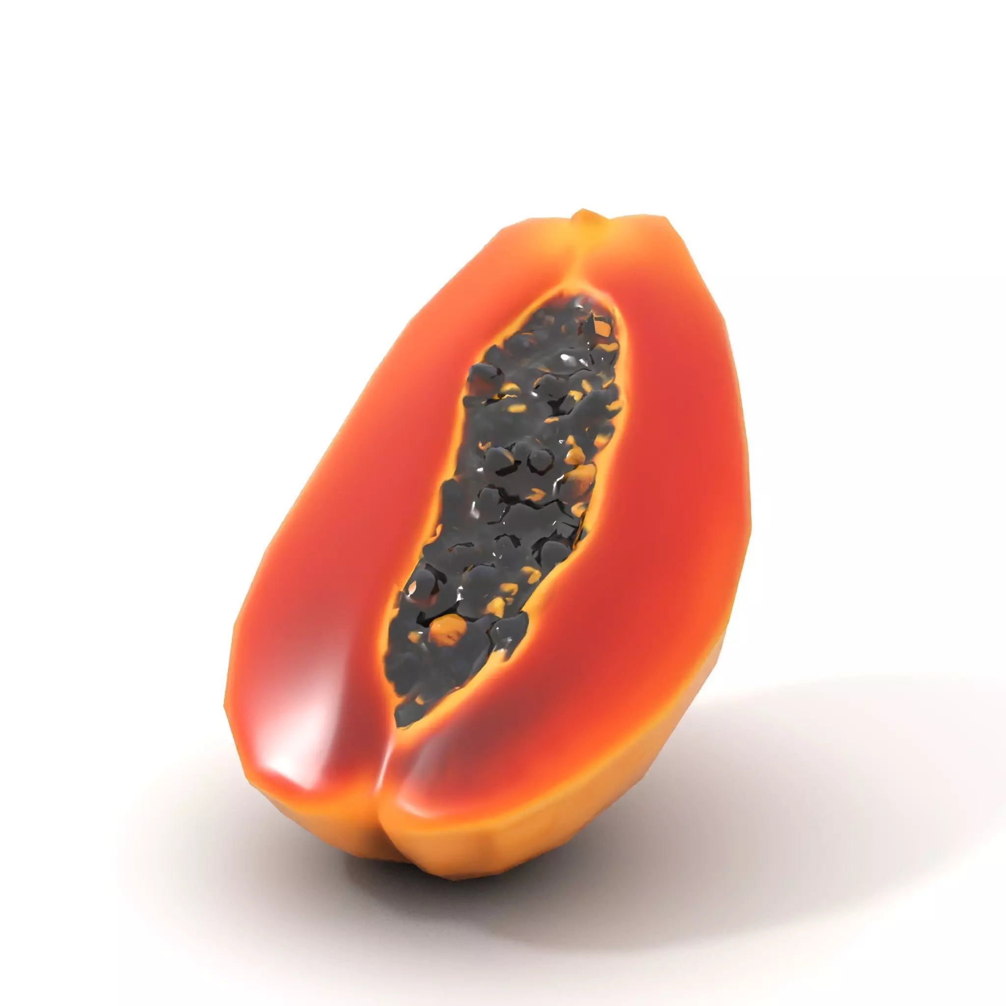 Vibrant Papaya Slice model pack Low-poly 3D model_7