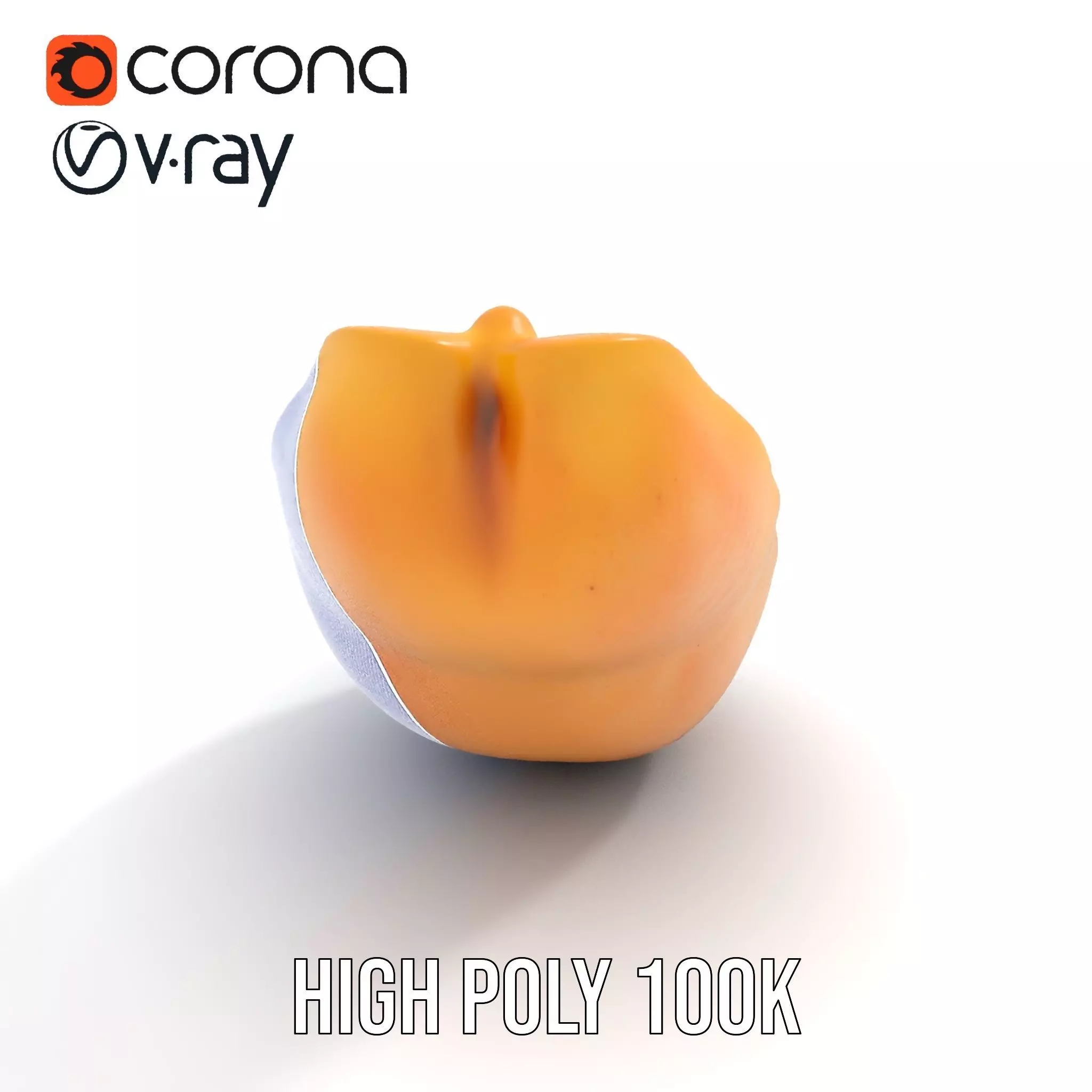 Vibrant Papaya Slice model pack Low-poly 3D model_32