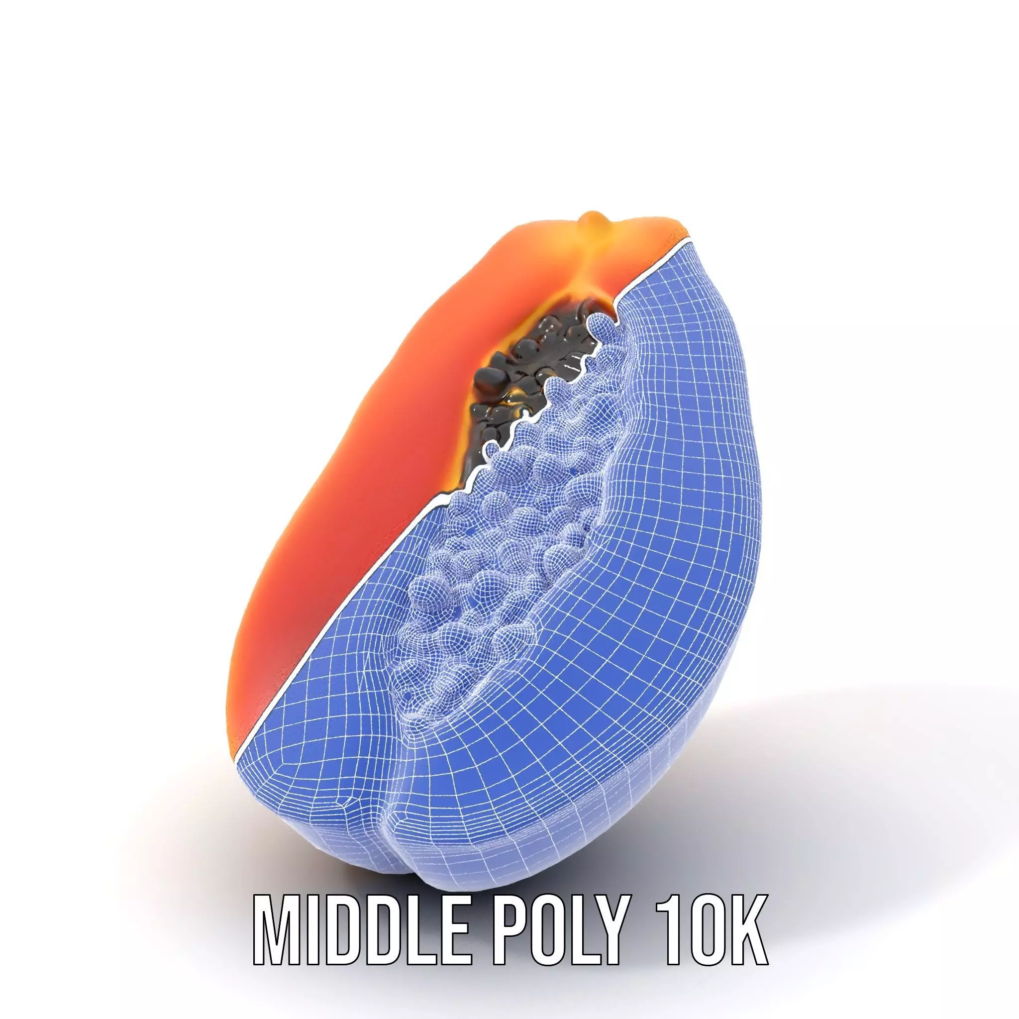 Vibrant Papaya Slice model pack Low-poly 3D model_20