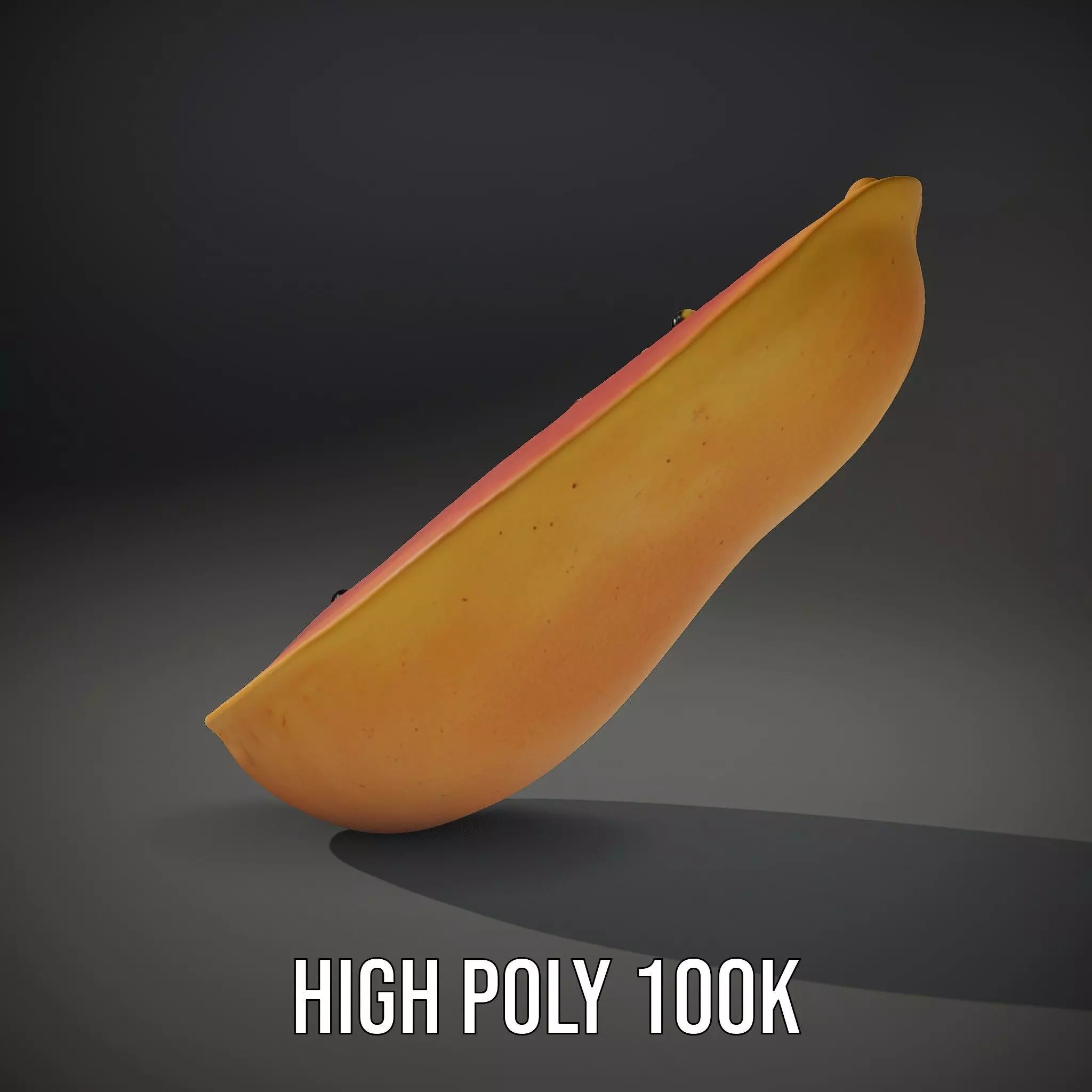 Vibrant Papaya Slice model pack Low-poly 3D model_8