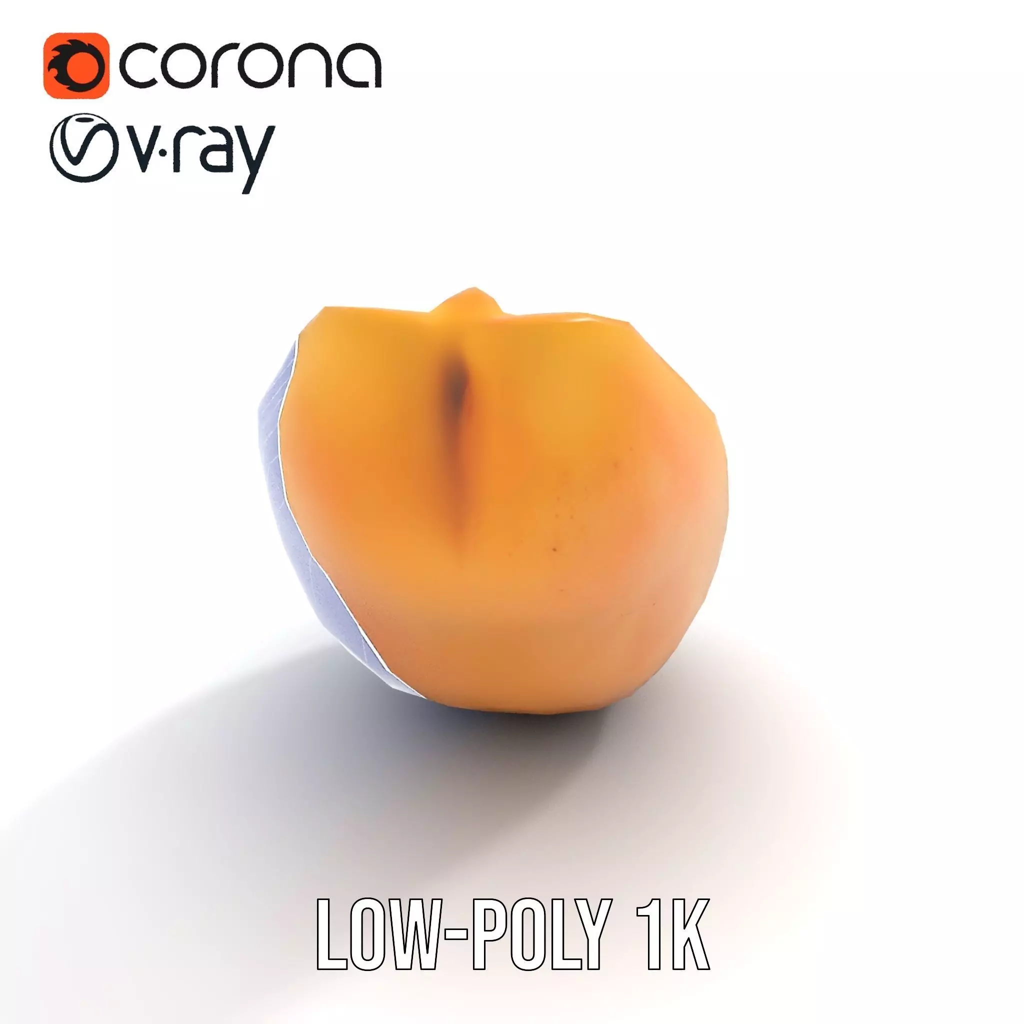 Vibrant Papaya Slice model pack Low-poly 3D model_12