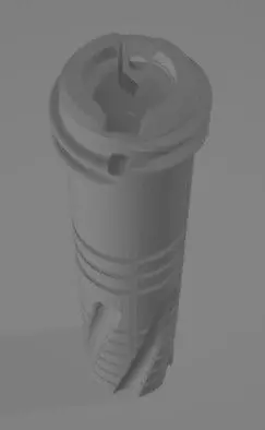 Flash Hider CCW TCR Bravo 10 cm 3D print model_1