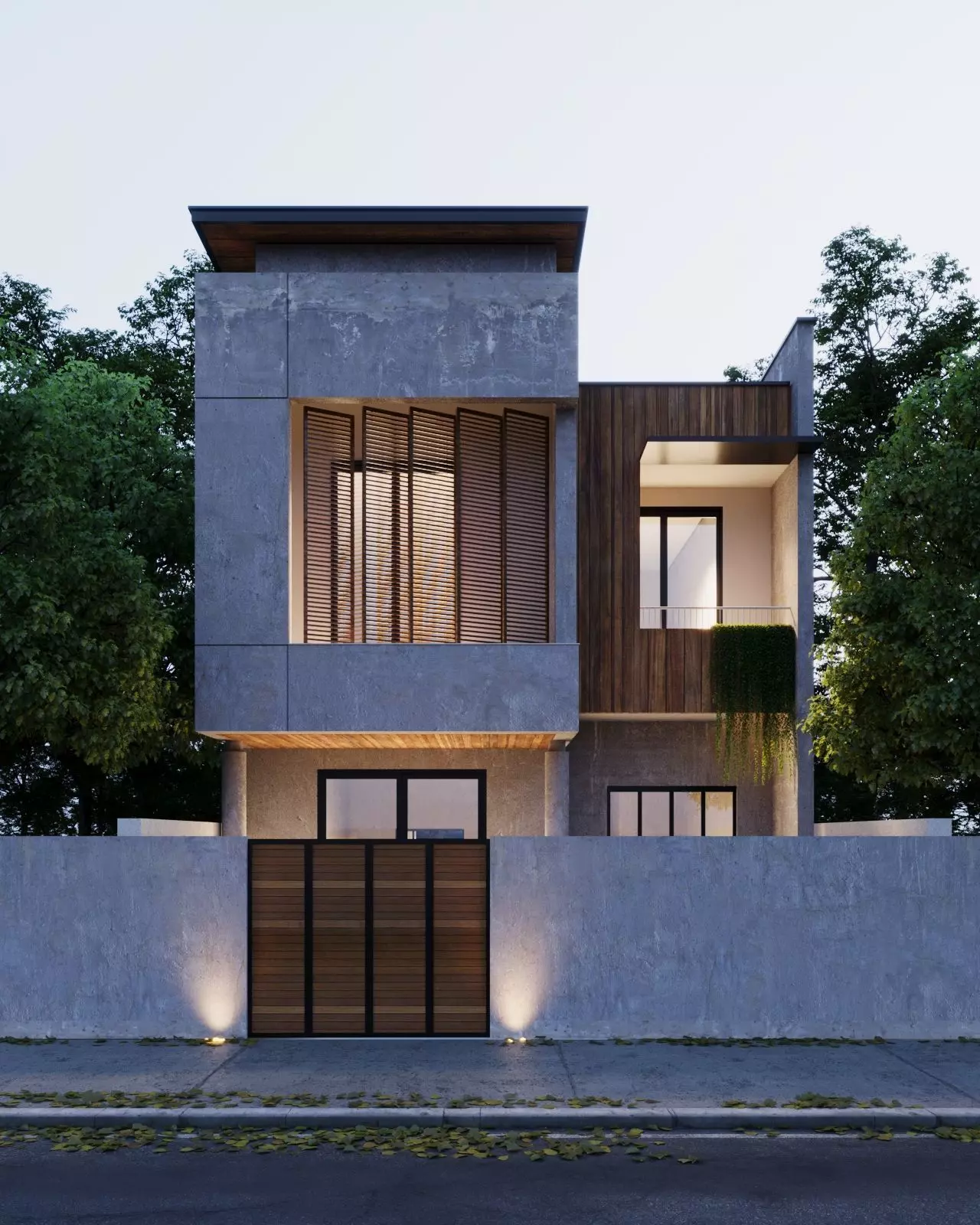 Dusk Small House 3D model_0