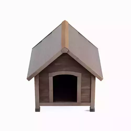 Doghouse 04 Low-poly 3D model 5